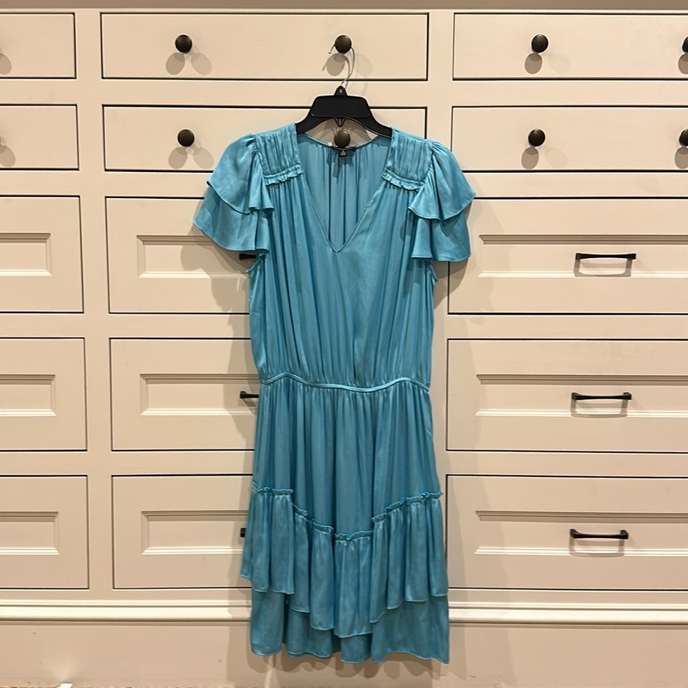 Size medium current air pleated dress with elastic waist